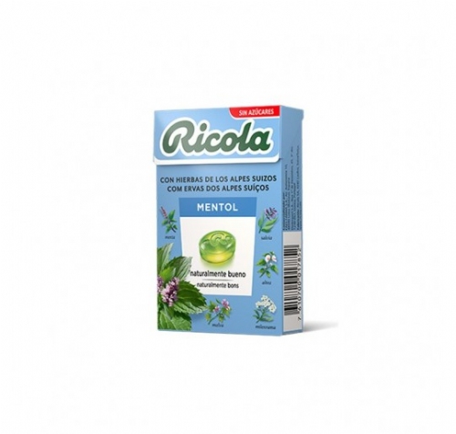 Ricola caramelos sin azucar (1 envase 50 g sabor mentol)