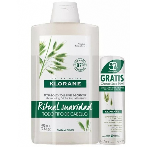 Klorane champu a la leche de avena  1 envase 400 ml