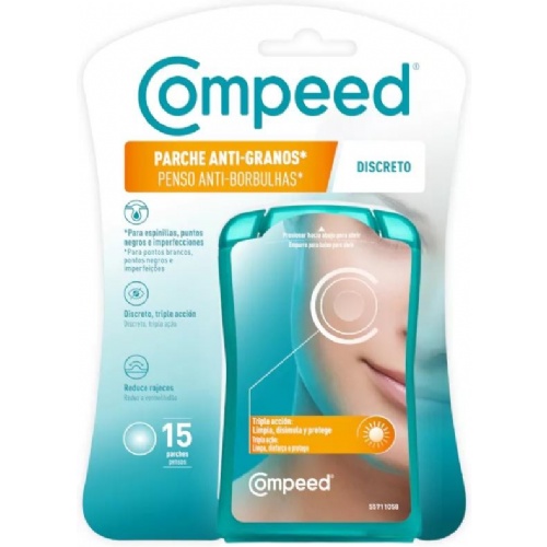 Compeed parche anti-granos discreto triple accion (15 unidades)