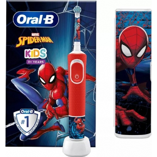 Cepillo dental electrico recargable infantil - oral-b vitality pro kids 3 + spiderman + tc (1 unidad