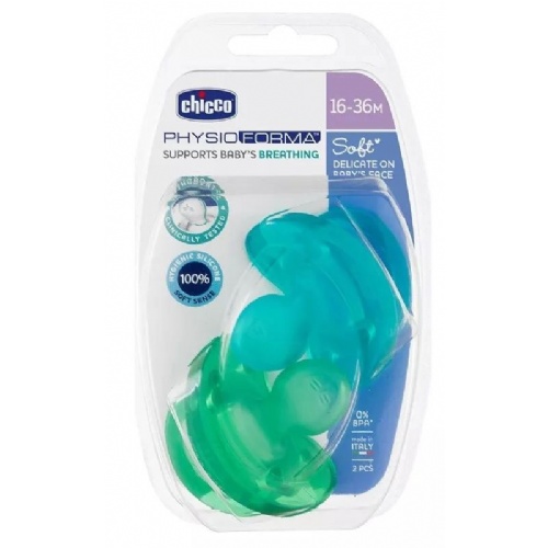 Chupete silicona - chicco physioforma soft (+ 12 meses 2 unidades niño)