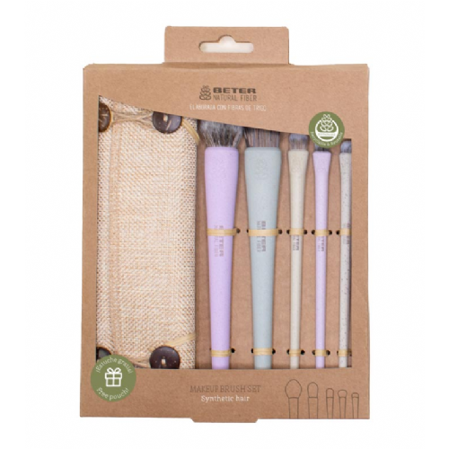 Beter estuche 5 brochas natural fiber 14301