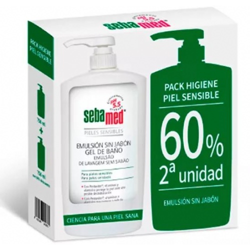 Sebamed duplo emulsion gel baño 750mlx2 oferta 2u60%