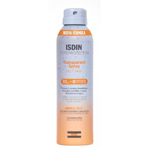 Isdin fotoprotector transparent spray wet skin spf 30 (1 envase 250 ml)