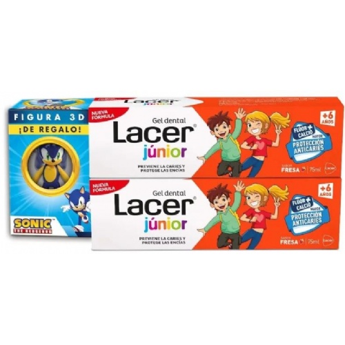 Lacer duplo gel dental junior fresa