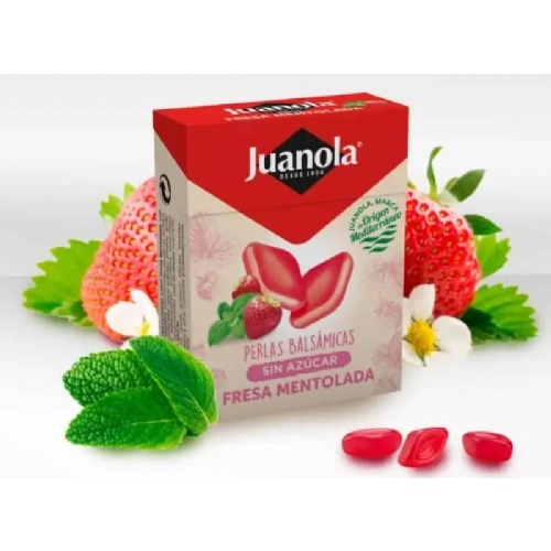 Juanola perlas (1 envase 25 g sabor fresa mentolada)