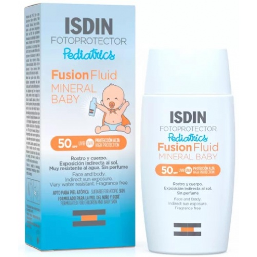 Isdin fotoprotector pediatrics fusion fluid mineral baby spf 50  1 frasco 50 ml