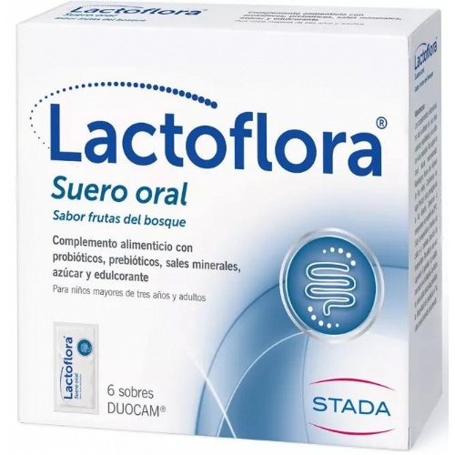 Lactoflora suero oral (6 sobres duocam sabor frutas del bosque)