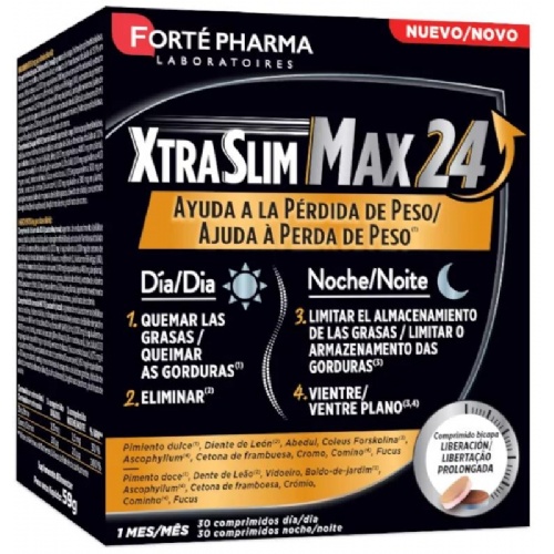 Xtraslim max 24 (30 comprimidos dia + 30 comprimidos noche)