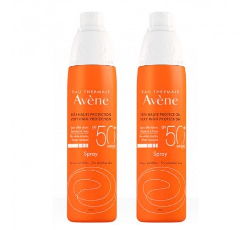 Bbs avene solar spray spf 50+ 2 x 200ml 50%dto