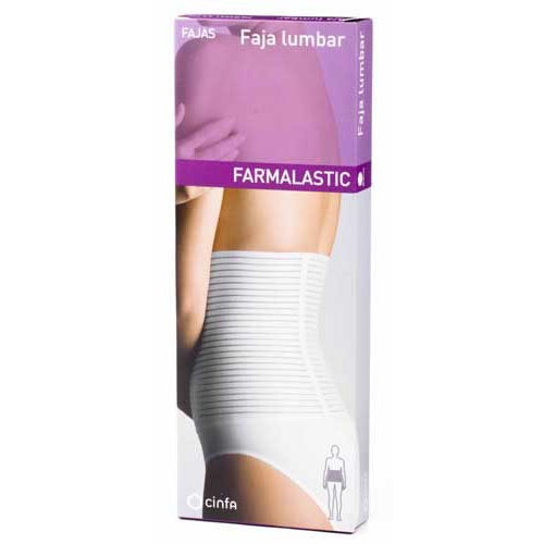 Faja abdominal multibanda monofilamento farmalastic 1 unidad talla grande color blanco - farmalastic