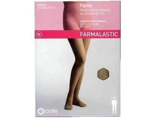 Panty (e-t) compresion normal farmalastic 1 unidad talla mediana color camel - farmalastic