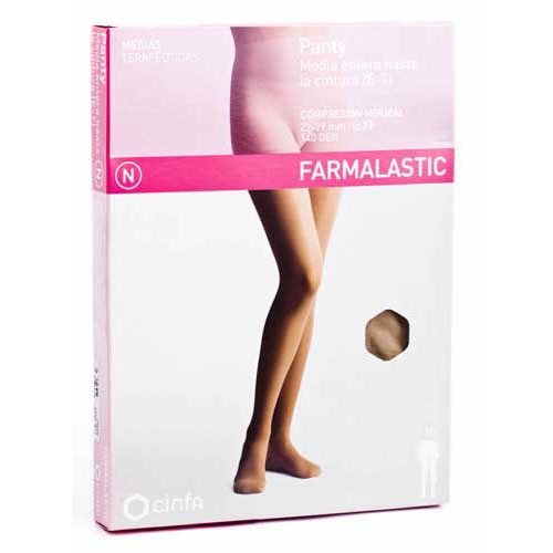 Panty (e-t) compresion normal farmalastic 1 unidad talla pequeña color beige - farmalastic