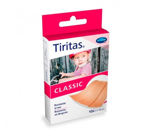 Tiritas classic - aposito adhesivo (10 unidades 10 cm x 6 cm continuas)