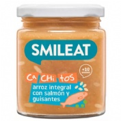 Smileat cachitos  1 tarrito 230 g sabor arroz integral con salmon y guisantes