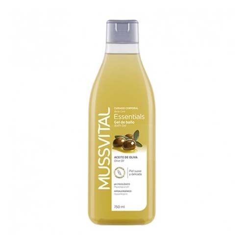 Mussvital essentials gel baño aceite de oliva (1 envase 750 ml)